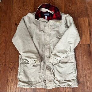 Vintage Land’s End Flannel Lined Chore Coat Made in USA Medium